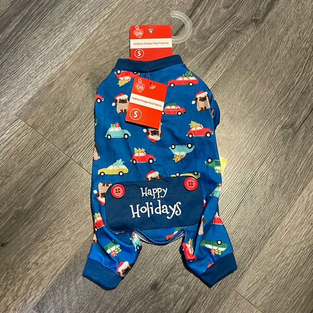 🎄Holiday Christmas Blue doggy dog pajama Puppy love 🐶 Adorable Conformable Cute